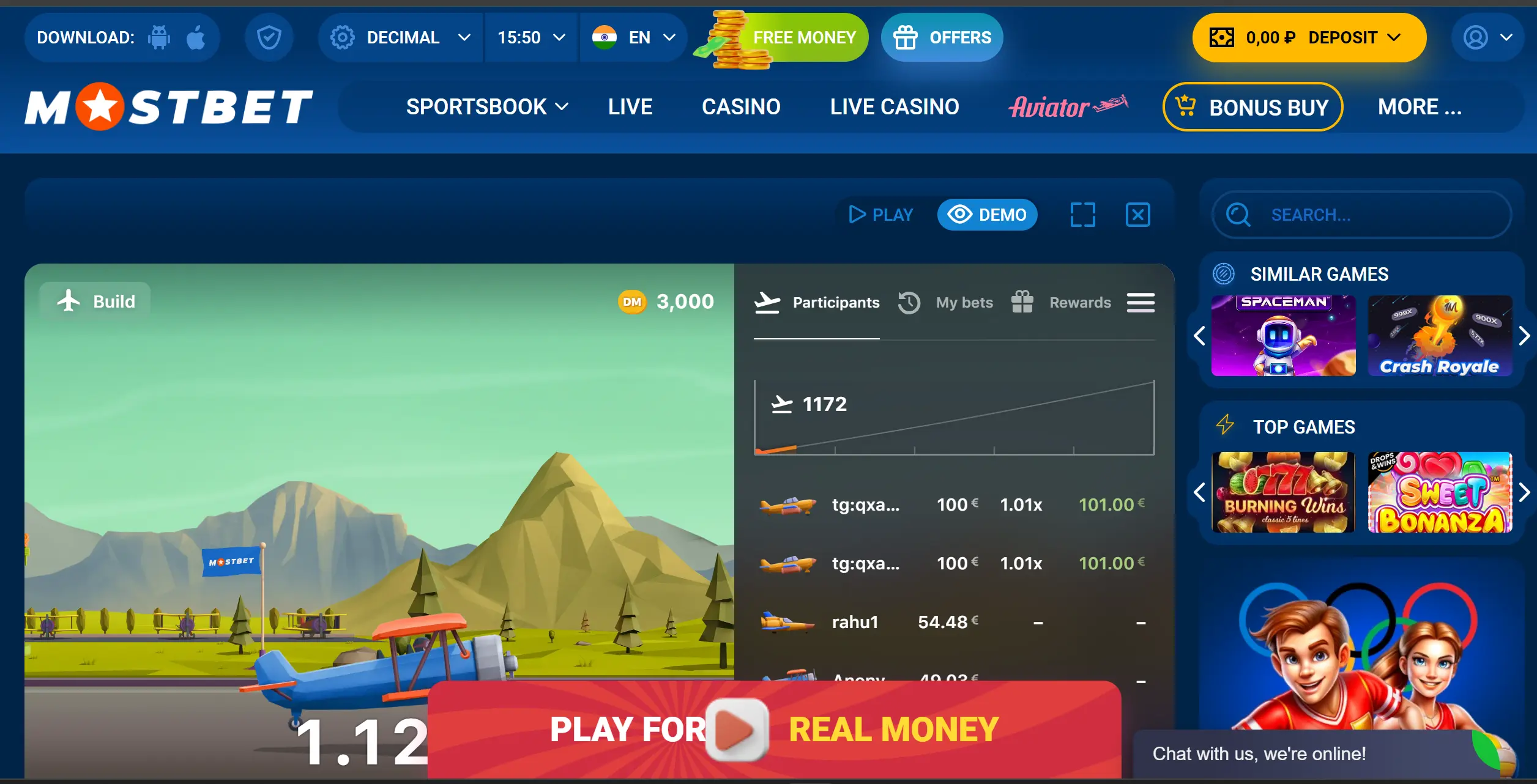 Mostbet Aviator game